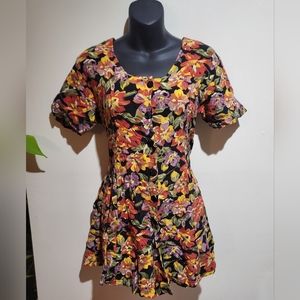 Vintage floral romper